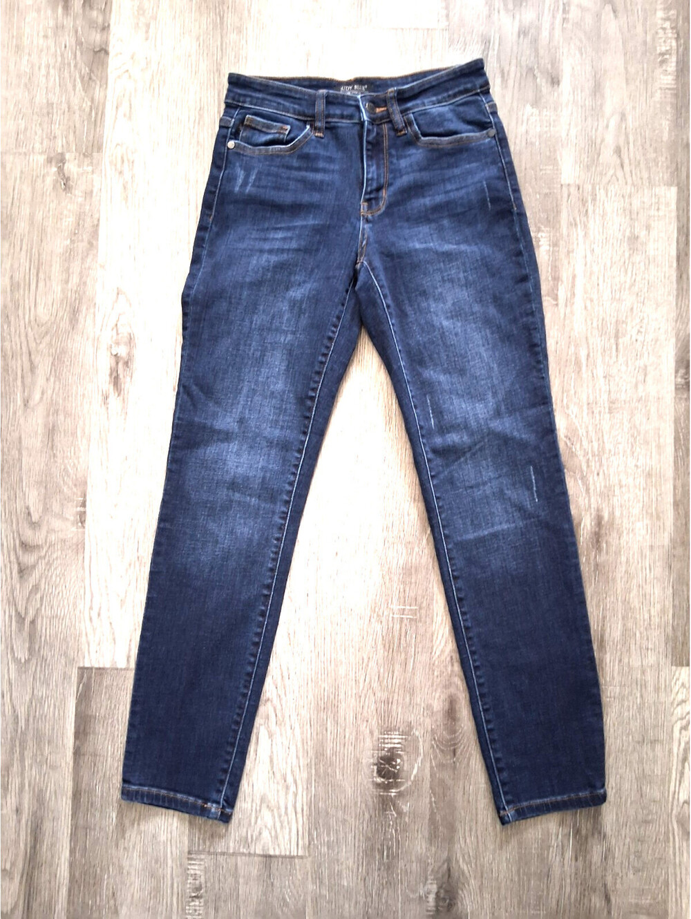 Judy Blue Women's Sz 3, 26x28.5 Dark Wash Mid Rise Stretch Slim Fit Denim Jeans